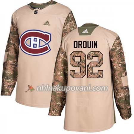 Montreal Canadiens Dresy Jonathan Drouin 92 Adidas 2017-2018 Camo Veterans Day Practice Authentic - Pánské